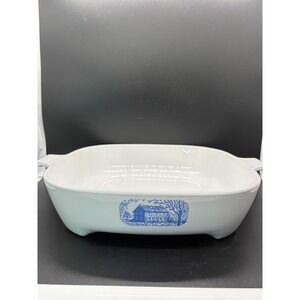 Vintage Corning Ware Browning Skillet for Amana Radarange, Blue Colonial House